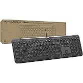 Logitech Signature Slim Wired K620 for Business Full-Size Keyboard-Graphite | For Business, Full-Size, USB-C Plug-and-Play, Laptop-Style, compatible with Windows, Mac, Chrome, PC, laptops