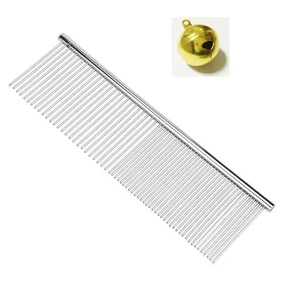 BPS Pet Grooming Comb 71/2 Inch Dog Combs, Metal Straight