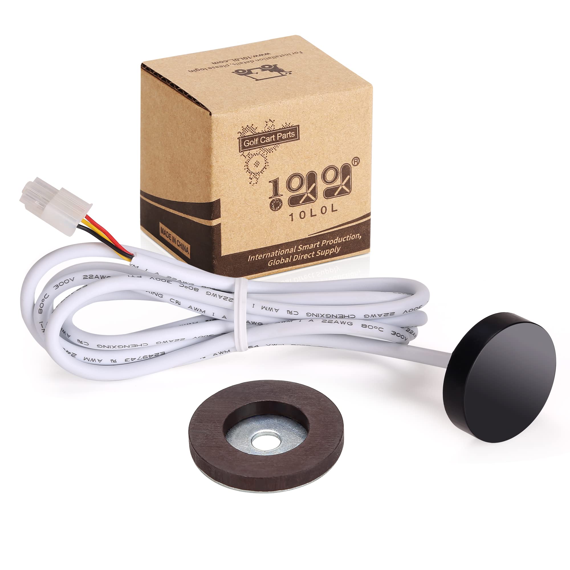 10L0L Golf Cart 36V Speed Sensor with Speed Sensor Magnet for EZGO PDS 2000 UP Electric Models, OEM# 73327-G01, 73328-G01