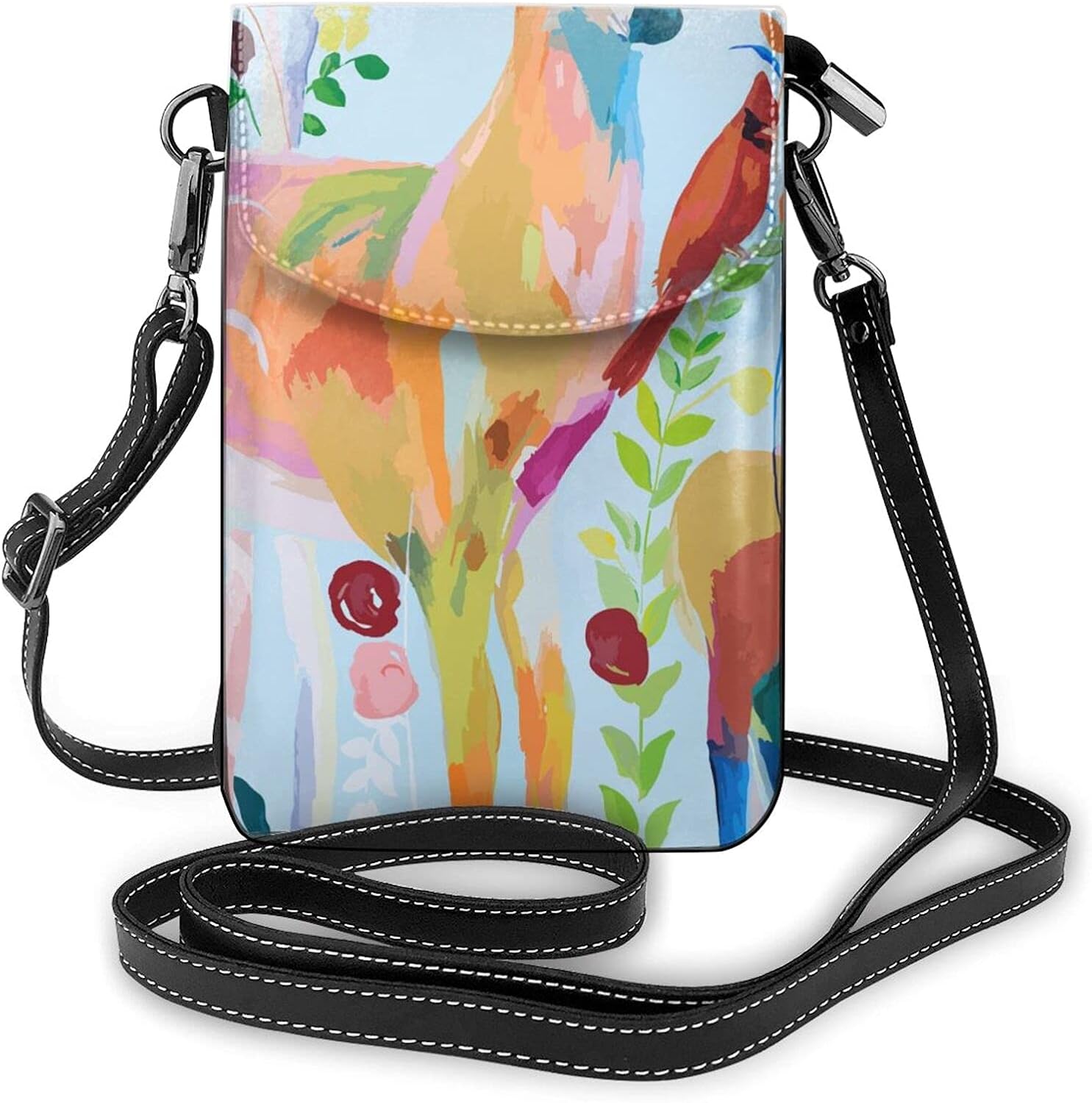 Risating Mobile Phone Shoulder Bag Colorful Two Deers Cell Phone