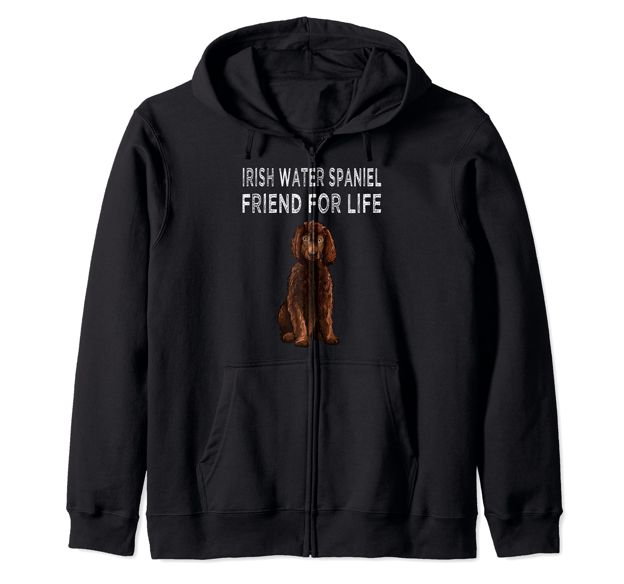 Irish Water Spaniel Friend For Life Dog Friendship Zip Hoodie