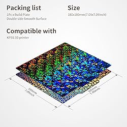 Upgraded Flexible Build Plate 180x180mm for
