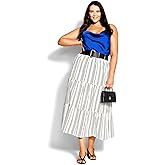 City Chic Plus Size Skirt, in Stripe Skirt