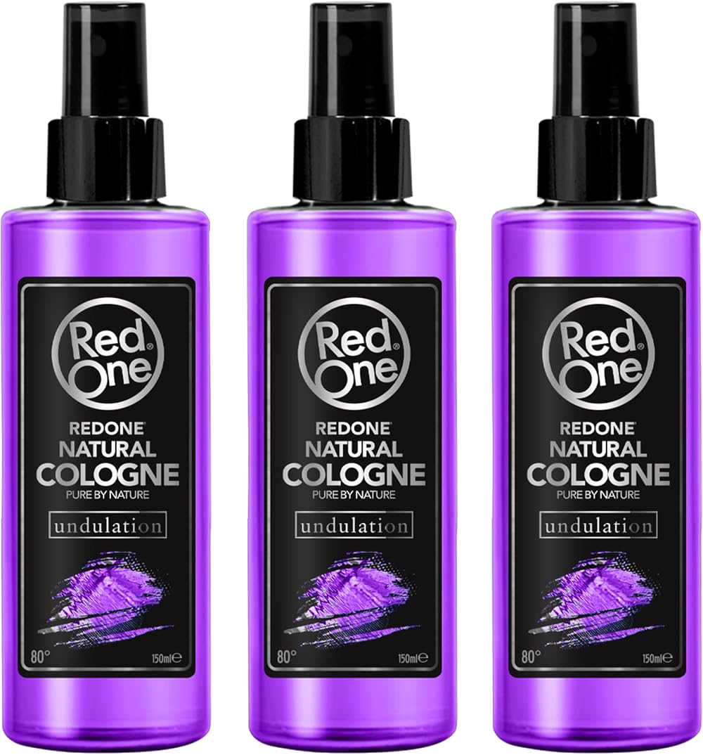 RedOne Natural Barber Cologne Aftershave Spray Undulation 3x150ml Men's