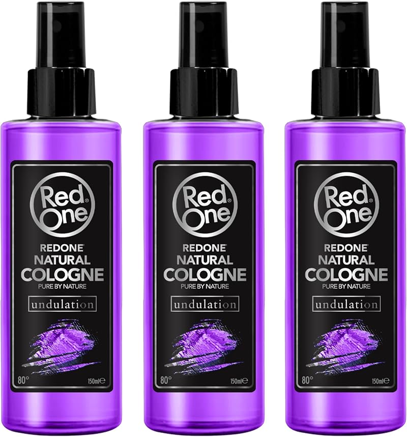 RedOne Natural Barber Cologne Aftershave Spray Undulation 3x150ml Men's