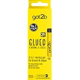 got2b Glued for Brows &amp; Edges 2 in 1 Wand Eyebrow Gel, 72hr Hold, No White Residue or Stickness, Vegan, Silicone Free, Alcohol Free, 16 ml