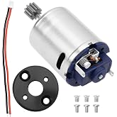 ShareGoo 370 Motor w/10T Gear & Aluminum Motor Mount Plate Upgrade Parts Compatible with MN82 MN78 1/12 RC Car (Black)