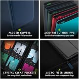 Vault X 9 Pocket Zip Trading Card Binder Exo-Tec Blue 360 Cards view 6