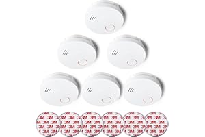 SITERWELL SITERLINK Smoke Detectors 10-Year Battery Operated, Photoelectric Sensor Smoke Alarm with Test-Silence Button, UL Listed Fire Alarms Smoke Detectors with LED Lights for Home, GS526A (6 Pack)