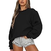 Orchidays Women's Casual Crewneck Sweatshirt Long Sleeve Loose Fitting Pullovers Fall Tops