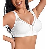 HACI Women's Minimizer Bra Full Coverage Everyday Wirefree Non Padded Plus Size for Large Bust Support Seamless