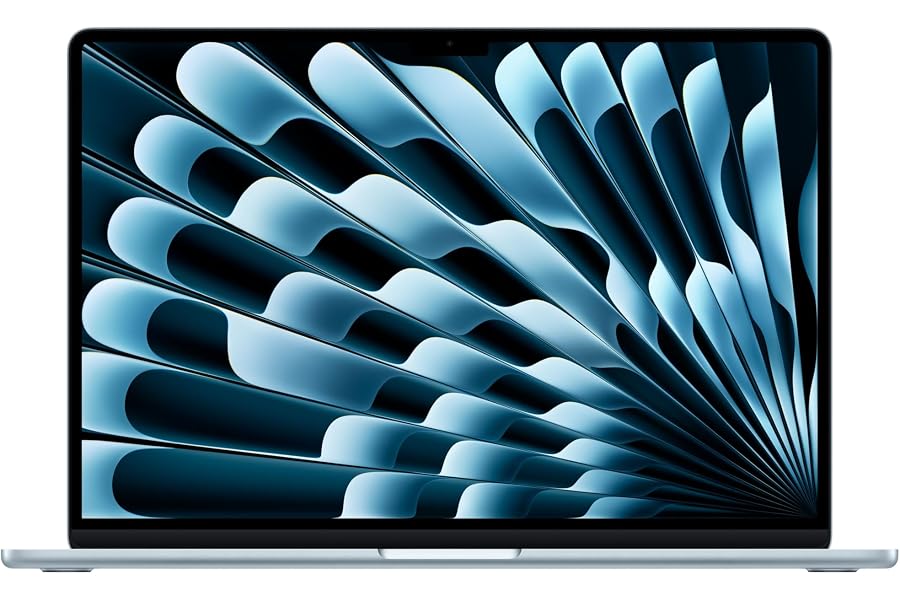 Apple 2026 MacBook Air 15-inch Laptop with M5 chip: Built for AI, 15.3-inch Liquid Retina Display, 16GB Unified Memory, 512GB SSD, 12MP Center Stage Camera, Touch ID, Wi-Fi 7; Sky Blue