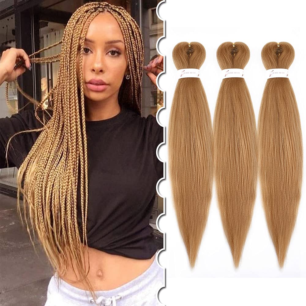 Easy to Braid Pre Stretched Braiding Hair 20inch Jambo Crochet Hair Extension Afro Braids Hot Water Setting 3packs/LOT Coffee Brown