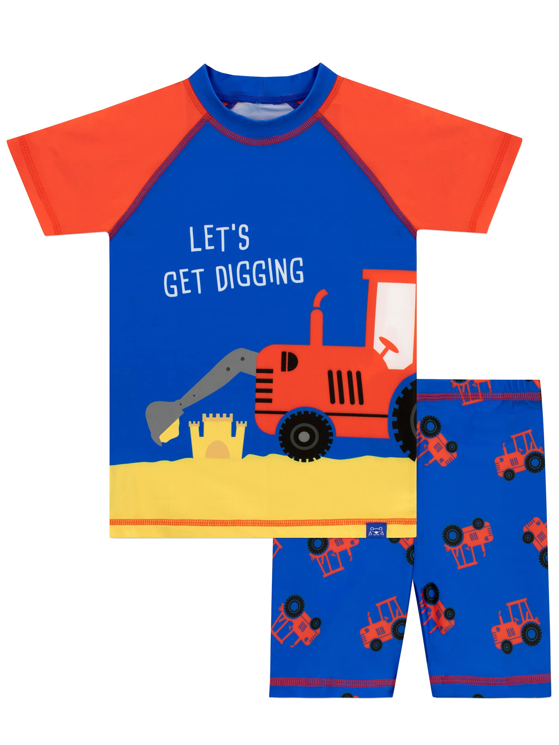 Harry Bear Boys Swim Set Tractor Blue 12-18 Months