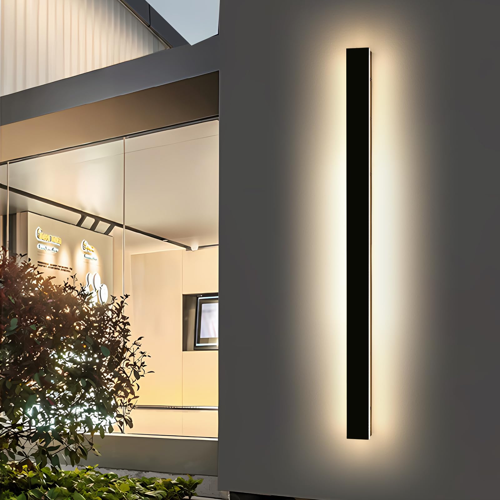 Photo 1 of ** NEW ** *Mikeru 70.8inch Long LED Wall Light, 3000k-6000k Three Colors Switchable Modern Outdoor Wall Light Fixtures Acrylic Invisible Exterior Light for Porch Outdoor Wall Mount Lighting for House