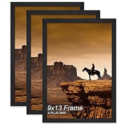 A PLUS MAX 9x13 Picture Frame Set of 3, Black