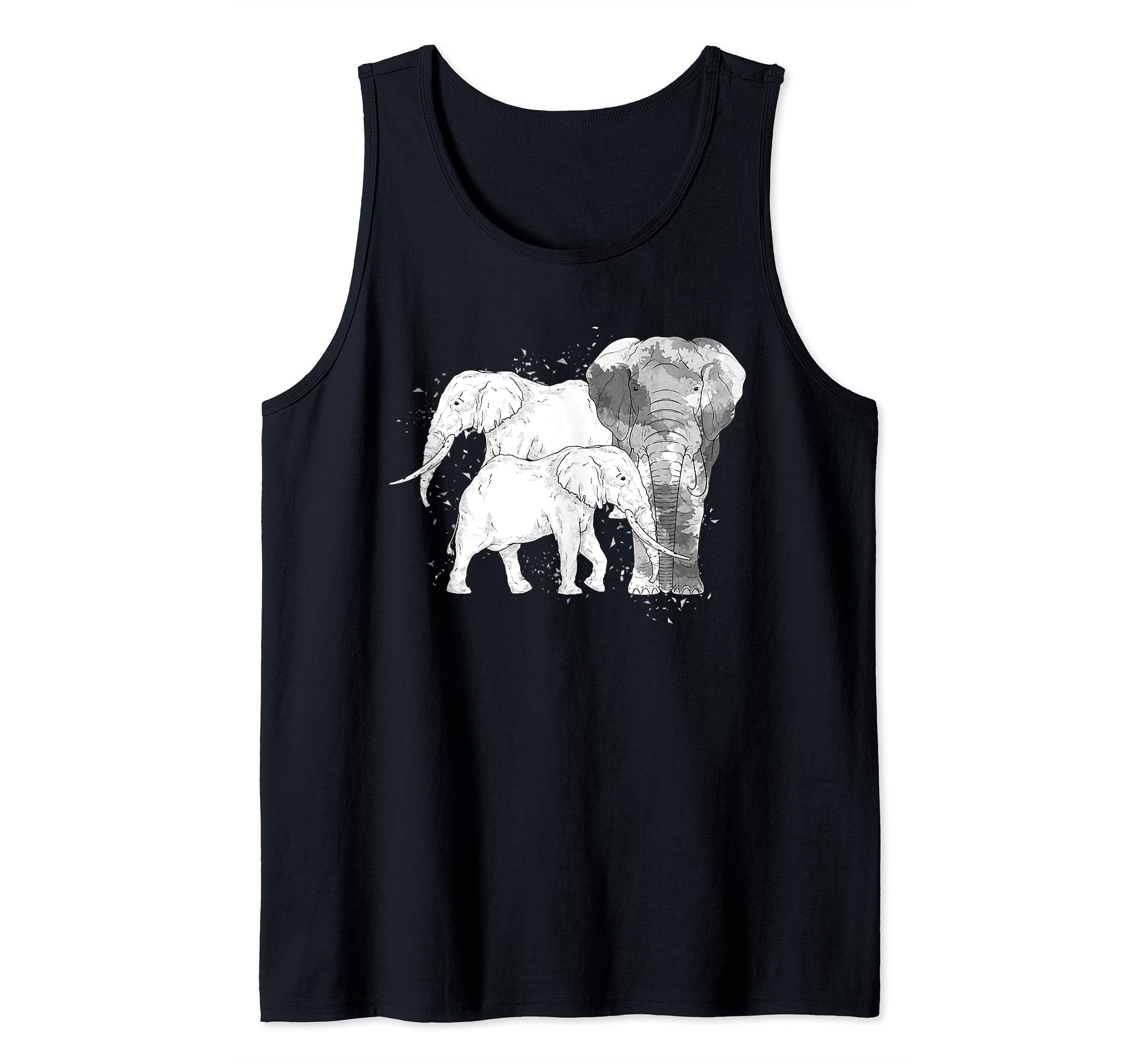 Safari Africa Animal Elephant Family Cute Elephant Tank Top