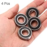 Sourcing Map 4Pcs 6002-2RS Bearing 15x32x9mm Chrome Steel Deep Groove view 4