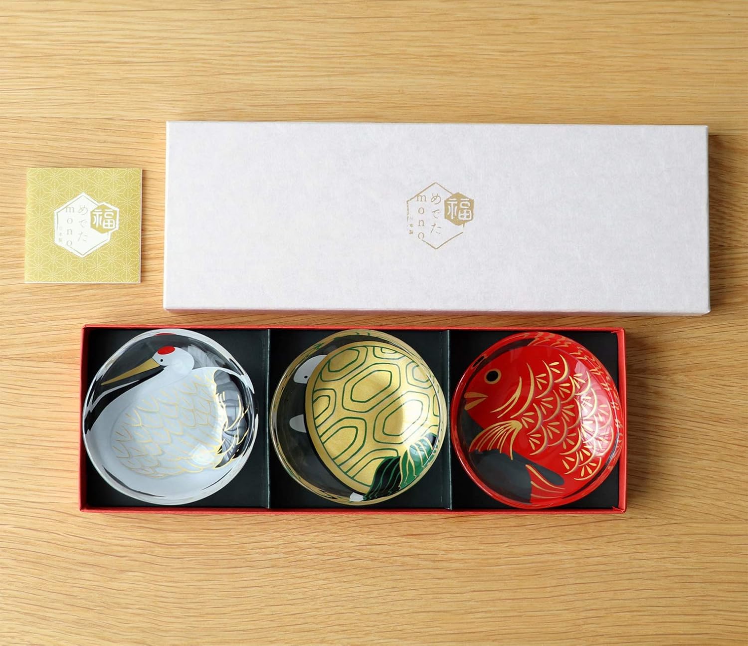 ADERIAアデリアめでたmono 福寿 豆皿鶴亀鯛セット