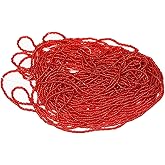 BALABEAD 11/0 Glass Seed Beads Hanks (3 Meters, 6000pcs), 9 Meters String Red Silver Lined Strand Hanks
