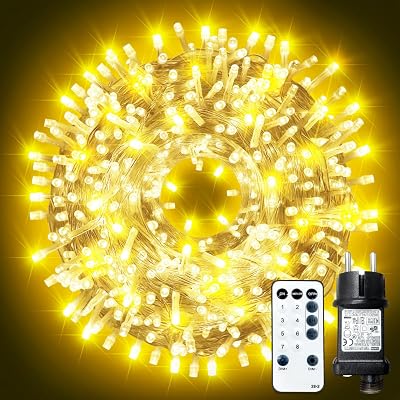 20M Guirlande Lumineuse de Noël, 200 LED Lumières de Noël