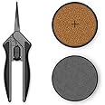 AC Infinity 6.6” Stainless Steel Pruning Shear with Cleaning Kit, Lightweight Ergonomic Design, Nonstick Titanium Coated Blades for Gardening, Hydroponics, Grow Tents