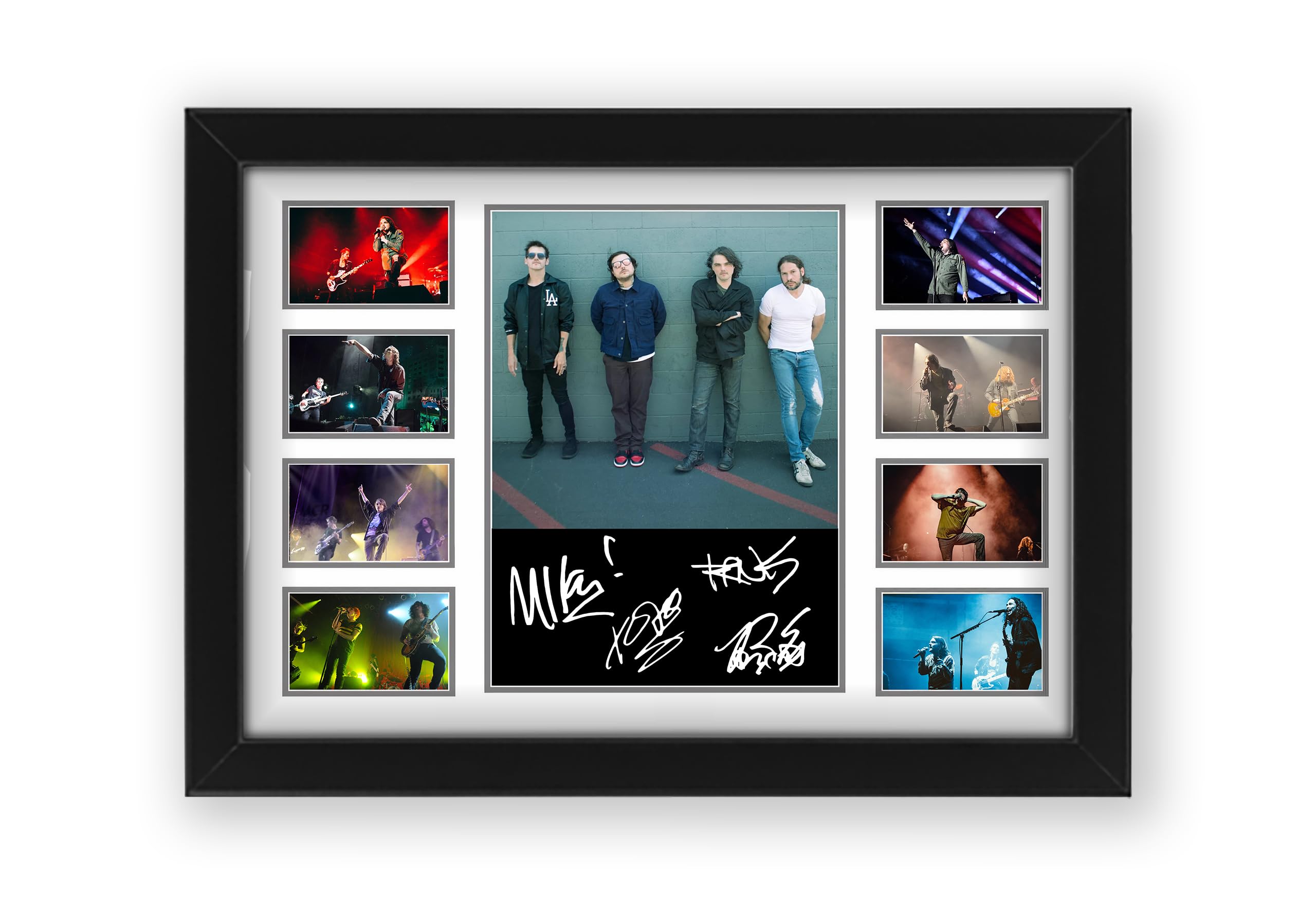 AllStarMedia My Chemical Romance Signed Poster Print- Limited Edition Autograph Fan Gift – Collectible Memorabilia Merchandise (Framed A3 (30x40cm))