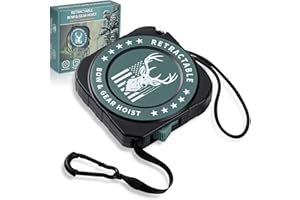 Seaperk Auto-Retractable Bow Hoist for Tree Stand Hunting - Auto-Retract Rope, Anti-Tangle Design with Pause Button, No Manual Cranking for Hunting Gear Lifting, Bow Rope for Treestand