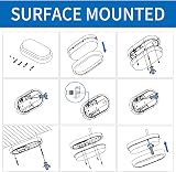 ANWIO 14W Led IP54 Oval Bulkhead Light 980LM 4000K Waterproof 2 Pack view 5