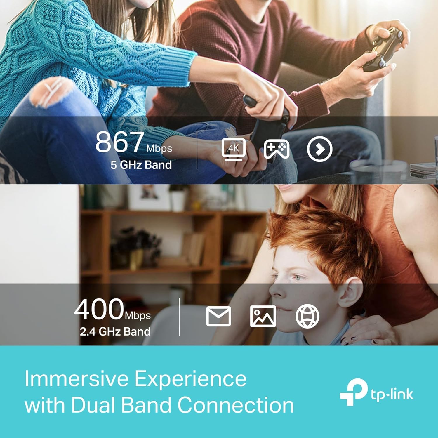 Tp-Link Archer T3U Nano Wifi Dongle - Size Comparison And Led Indicator Detail