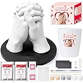 Hand Casting Kit for Couples with Base &amp; Paints, Includes Practice Kit | Hand Mold Kit Couples Perfect for Anniversary, Birthday, Romantic Date Night DIY, Unique Gifts for Boyfriend and Girlfriend