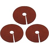 Fasmov 3 Pack Rubber Mulch Ring Tree Protector Mat Tree Protection Weed Mats, Heavy Duty Rubber, 24 inch