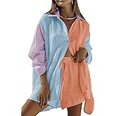 Linsery 2 Piece Summer Outfits Button Down Shirt Top and Shorts Casual Lounge Sets