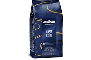 Lavazza Super Crema Whole Bean Coffee Blend, Medium Espresso Roast, 2.2 Pound (Pack of 1) Authentic Italian, Blended And Roas