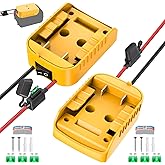 2 Packs for Power Wheel Adapter Compatible with Dewalt 20V Battery, Power Conversion Kit for Ride On Toy Car & DIY Power Projects, Battery Connector with Switch & Fuse, 12AWG Wire, Wire Terminal