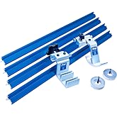 Kreg Precision Trak &amp; Stops Kit, Miter Saw Track System, KMS8000 | Track Guide for Miter Saw, Woodworking Saw Guide, Miter Saw Accessories, Woodworking Tools