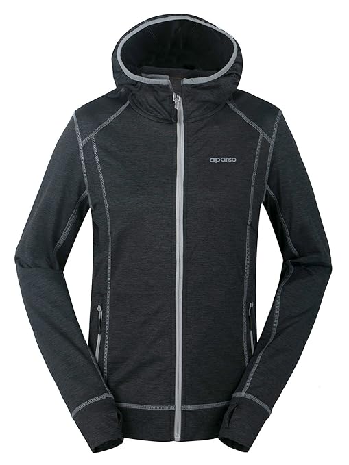 aparso Damen sportliche Sweatjacke mit Kapuze Trainings-/ Laufjacke