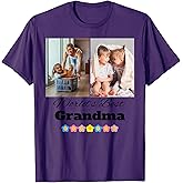 Custom World's Best Grandma Photo T-Shirt - Personalize with Photos for Mother's Day