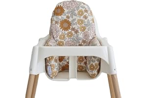 Yeah Baby Goods Wipeable IKEA Antilop Highchair Cushion Cover (Golden Girl) - Soft, Waterproof Baby High Chair Cover