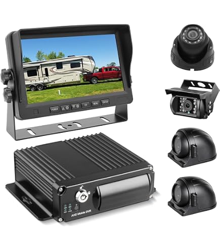 JOINLGO 4CH GPS WIFI 1080P Truck/Bus DVR System – 7" Monitor, 1TB SSD, Remote View Via APP/Web
