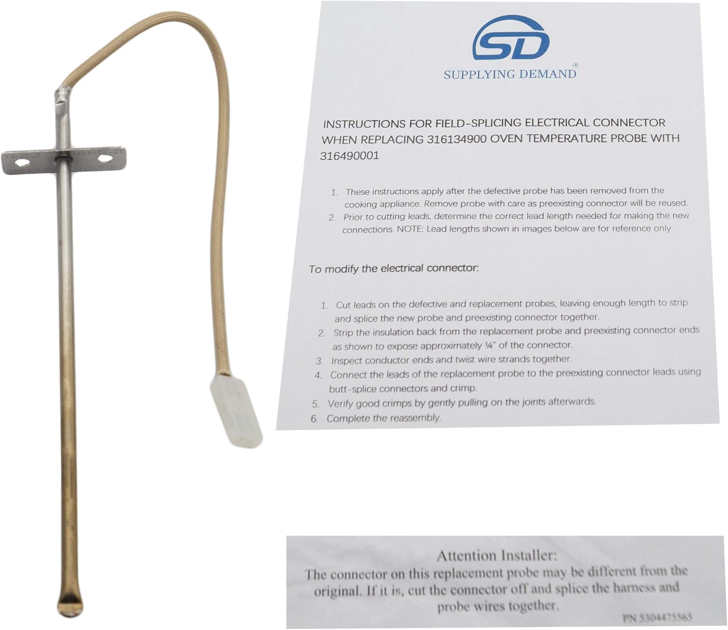 Supplying Demand 5304497424 Oven Probe Kit Compatible With Frigidaire