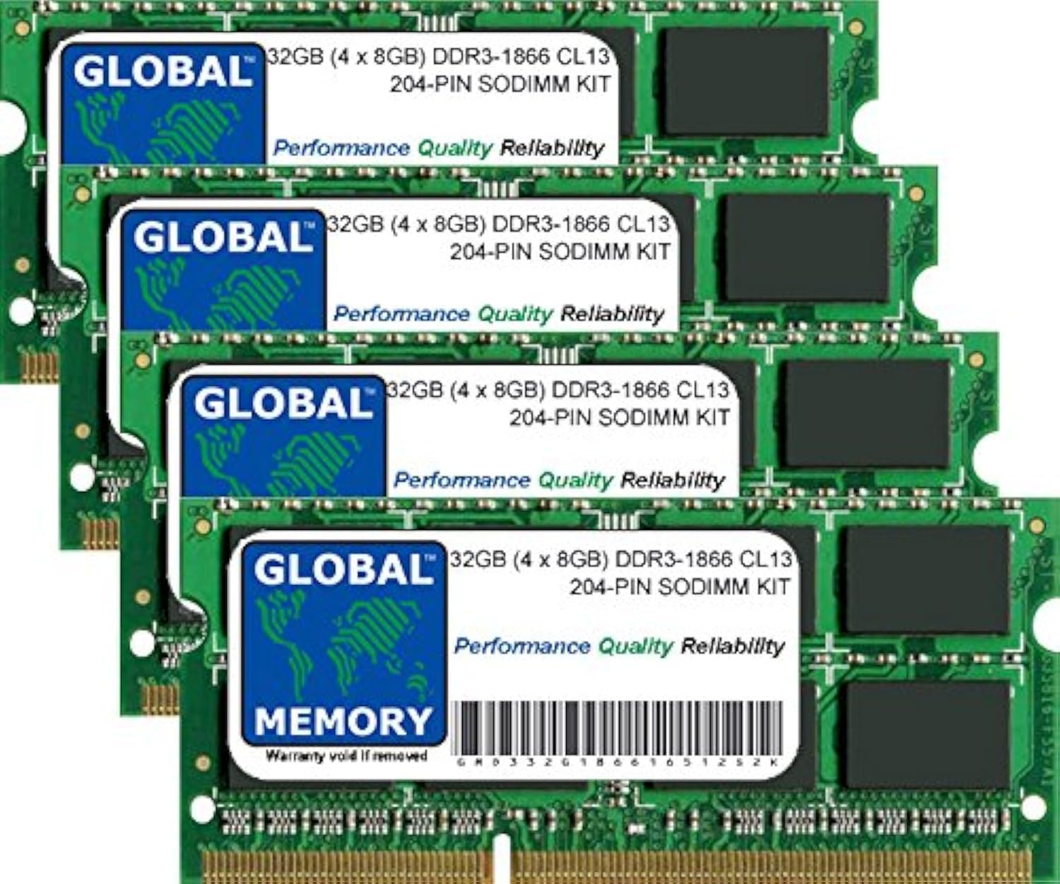 32GB (4 x 8GB) DDR3 1866MHz PC3-14900 204-PIN SODIMM MEMORY RAM KIT COMPATIBLE WITH INTEL IMAC 27" RETINA 5K (LATE 2015)