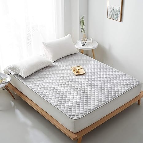 Amazon ベッドパッド 敷きふとん マットレスカバー シングル セミダブル クイーン キングサイズ ゴムバンド付き 敷きパッド 柔らか ふんわり 吸湿性 速乾性 快適 中綿 キルティング キルト 新生活 寮生活 ベッドパッド 敷きパッド オンライン通販