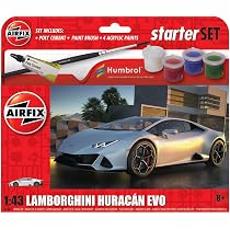 Kit de démarrage AIRFIX - A55005 Bugatti Chiron - Maquette de voiture en plastique pour adultes et enfants de 8 ans et plus, Le kit comprend des décalcomanies, des peintures acryliques