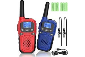 Walkie Talkies for Adults- WokTok Long Range Two Way Radio for Camping Hiking Hand Held Hiking Accessories Camping Gear Xmas Birthday Gift for Kids,SOS Siren,NOAA Weather Alert,2 Radios