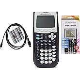Texas Instruments TI 84 Plus Graphing Calculator with Guerrilla Military Grade Screen Protector Set, Certified Reconditioned