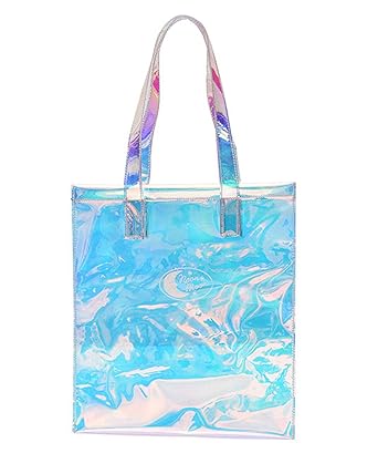 Anlydia Hologram Transparent PVC Tote Bags Laser Shoulder Bag