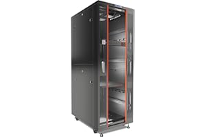 Sysracks 42U Server Rack Cabinet Enclosure Data Network Free Standing Locking with Wheels - LCD Screen - 4 Cooling Fans - The