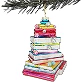 Glass Christmas Ornament, Book Christmas Tree, Book Ornament, Merry Book for Book Lovers, Christmas Ornament Gift