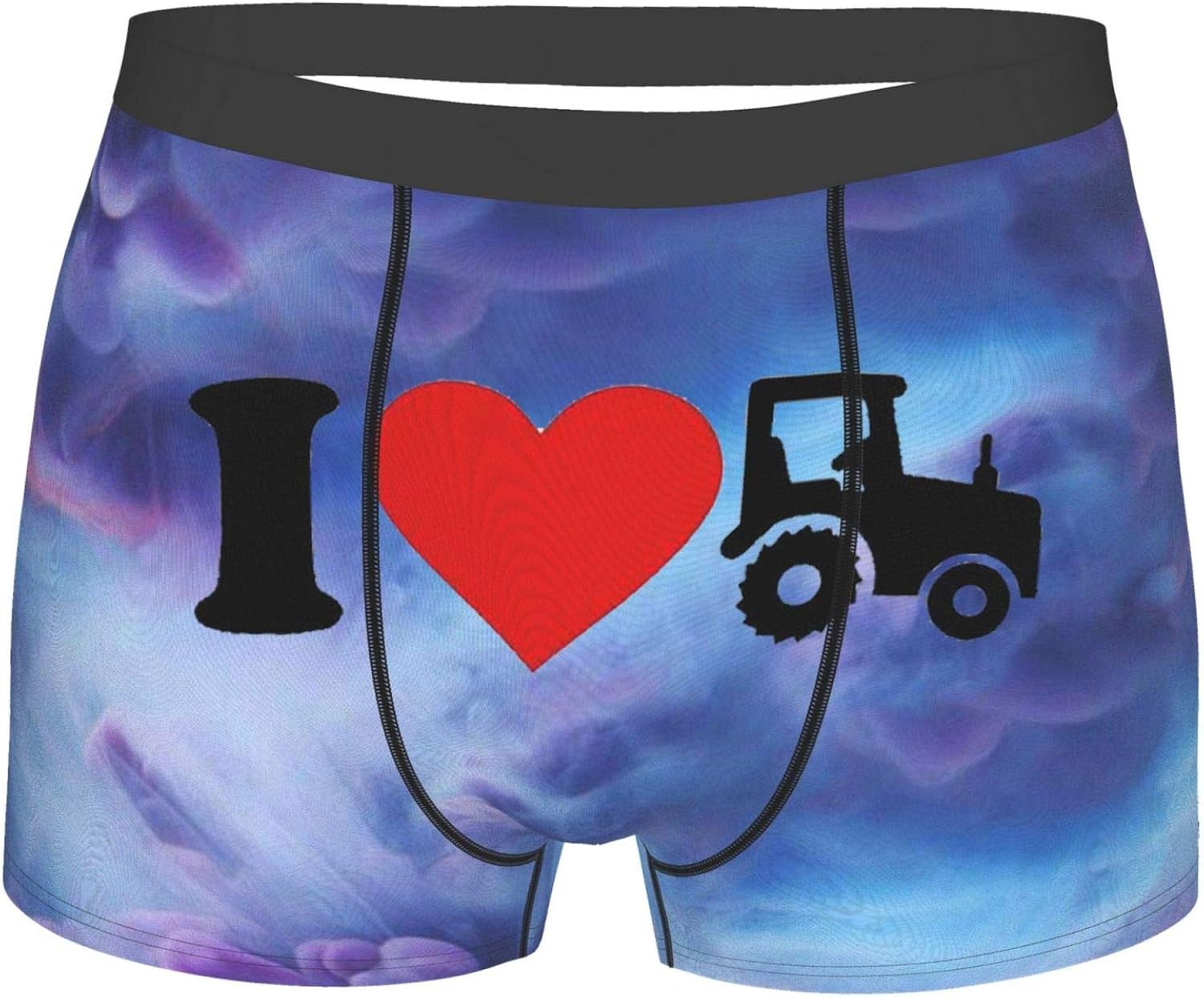 I Heart Tractor Men'S Boxer Briefs, Comfort Strench Waistband Underwear